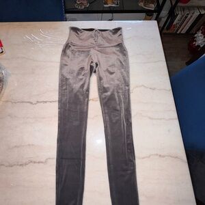 SPANX High-Waisted Leggings in Pewter Velvet